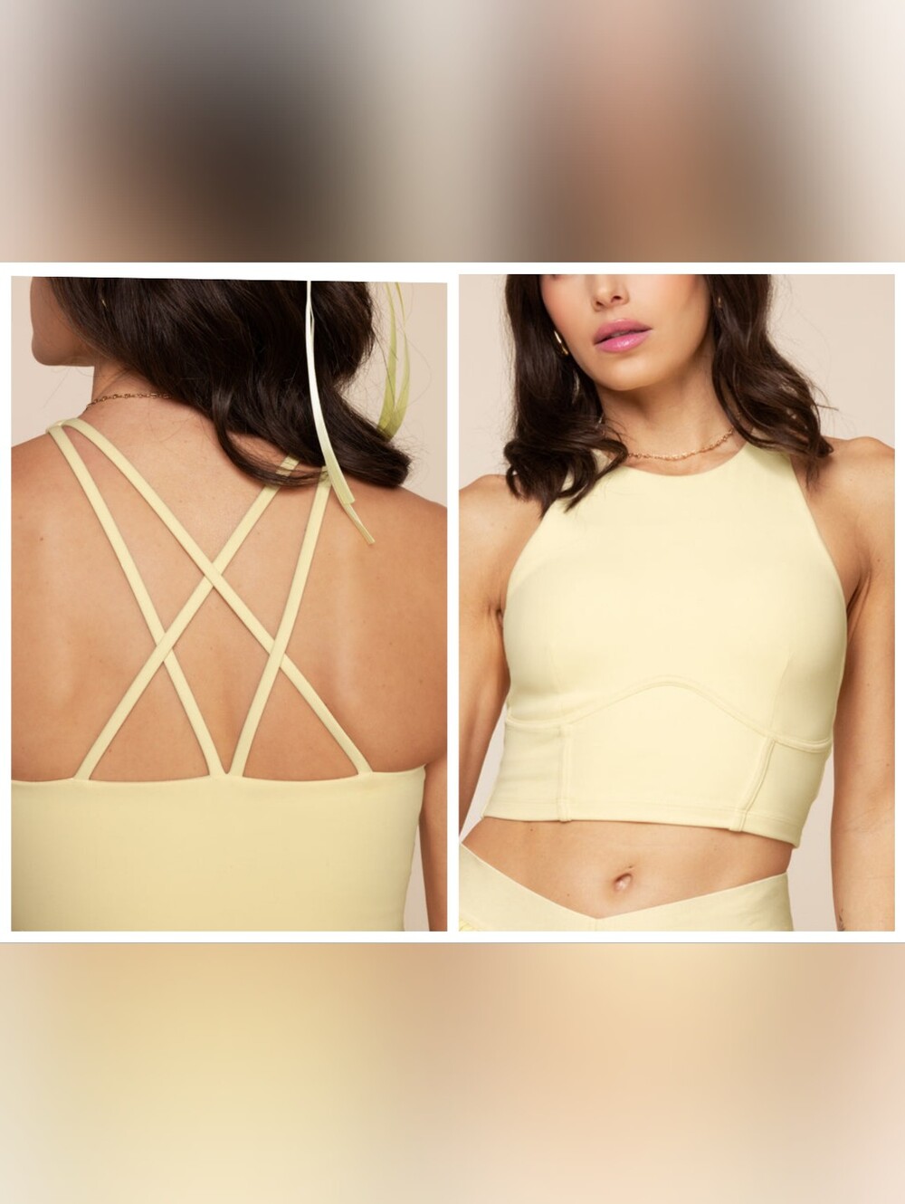 Popflex Cleo Crop Top Bralette Buttercream Size 3X